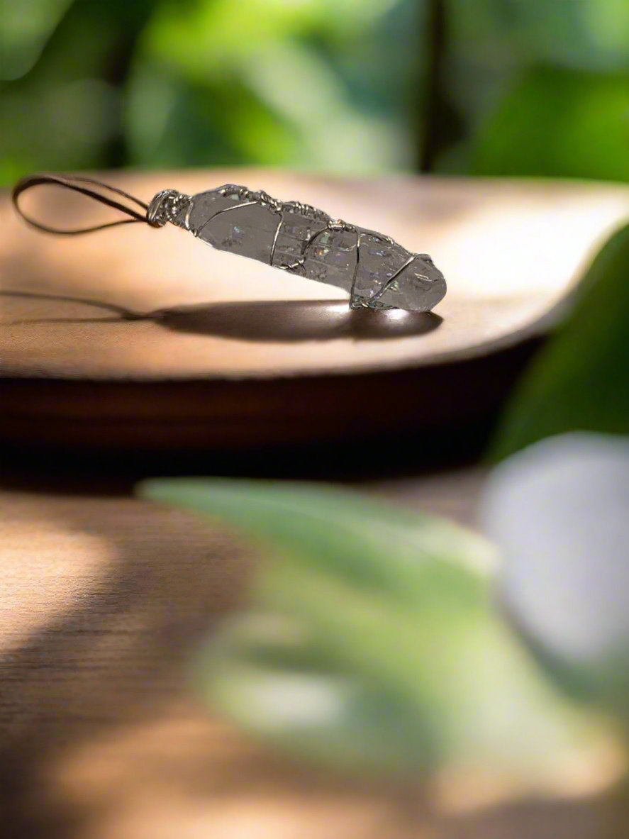 Quartz Pendants- Unique- Wire Art