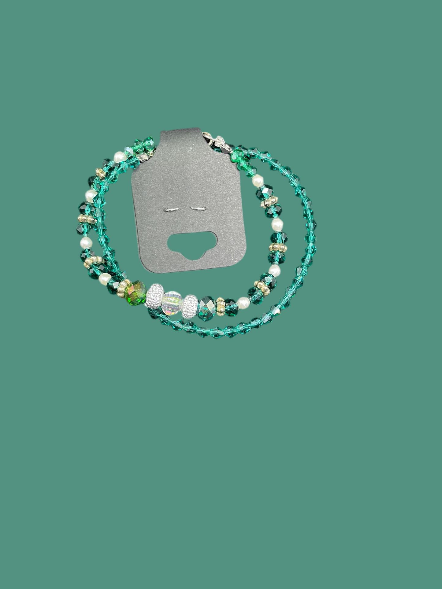 Stylish Green Crystal and Pearl Bracelets - Ideal Gift for Her