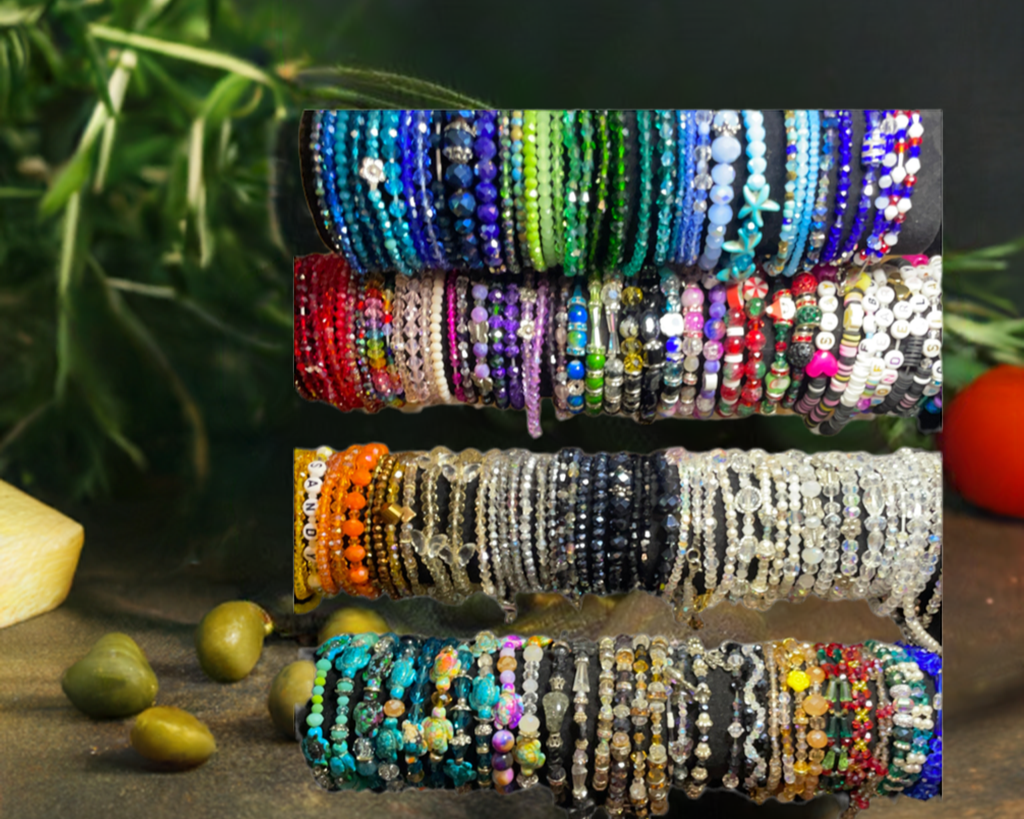 assortment of all crystal bracelets available today