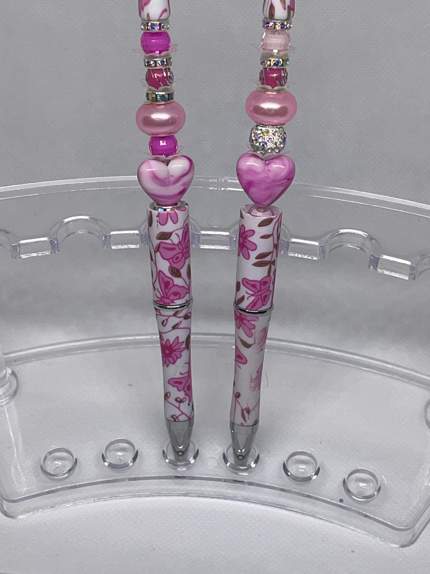 Heart felt Purple Floral Bead-able Pens