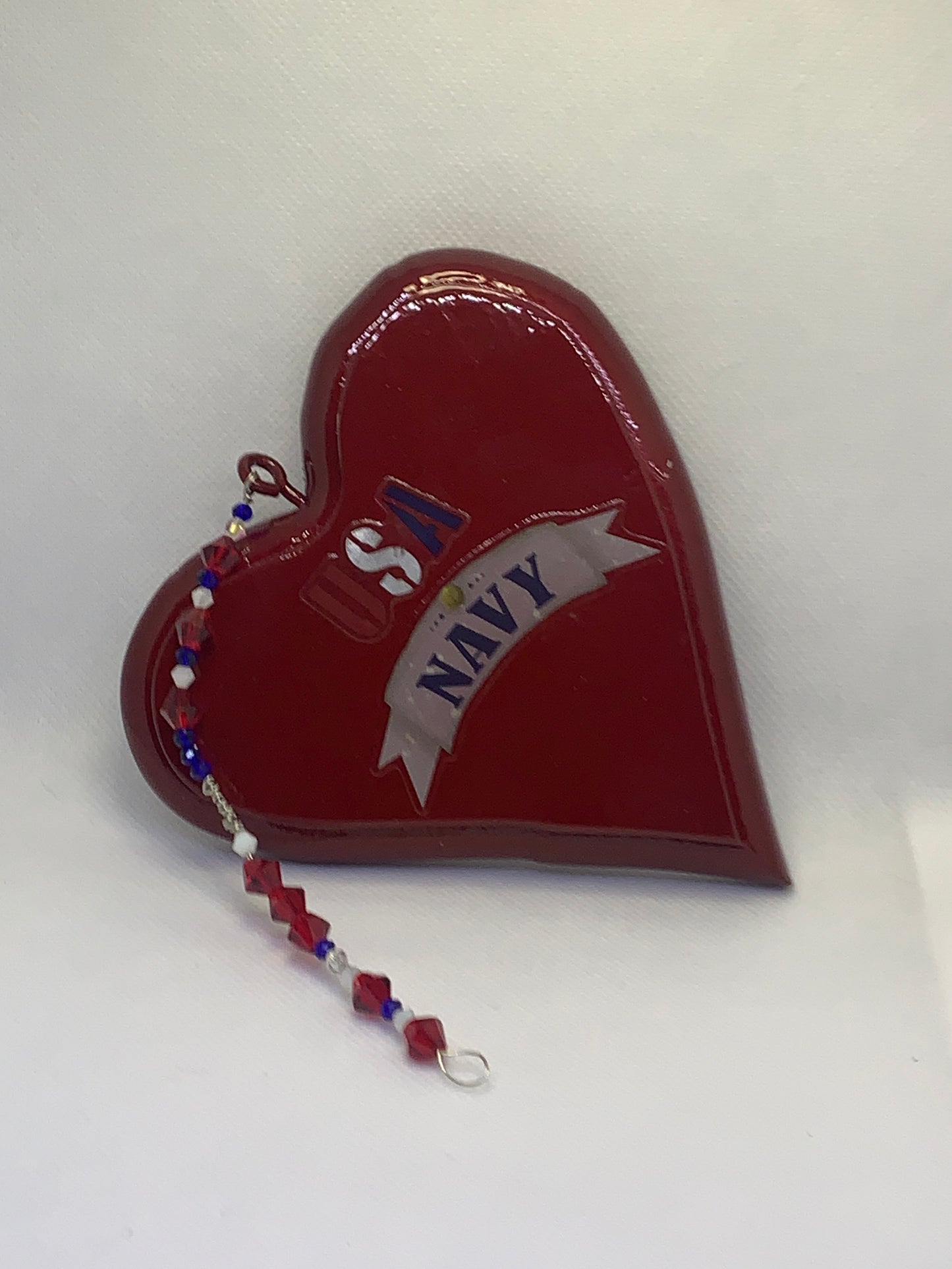 US Service Branches Hand Carved Wood Hearts- - Candi’s Creations