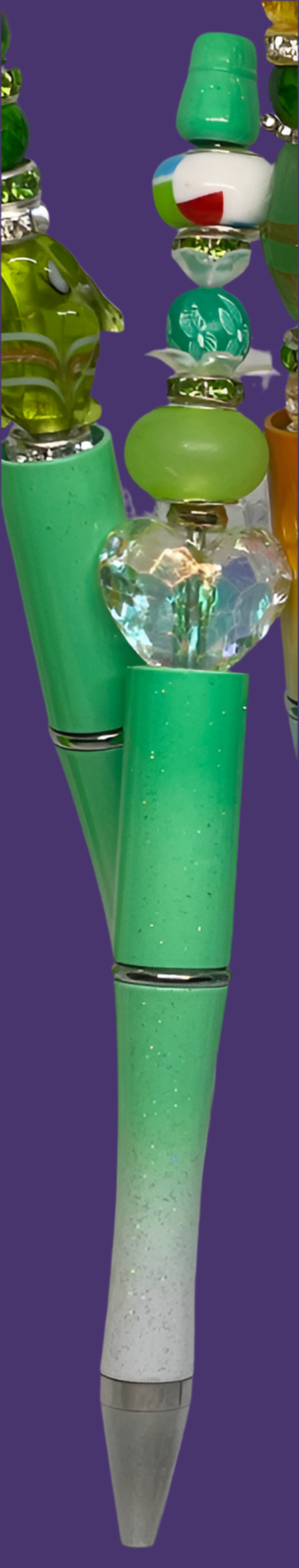 Mint Green Autumn Orange Bead-able Pens