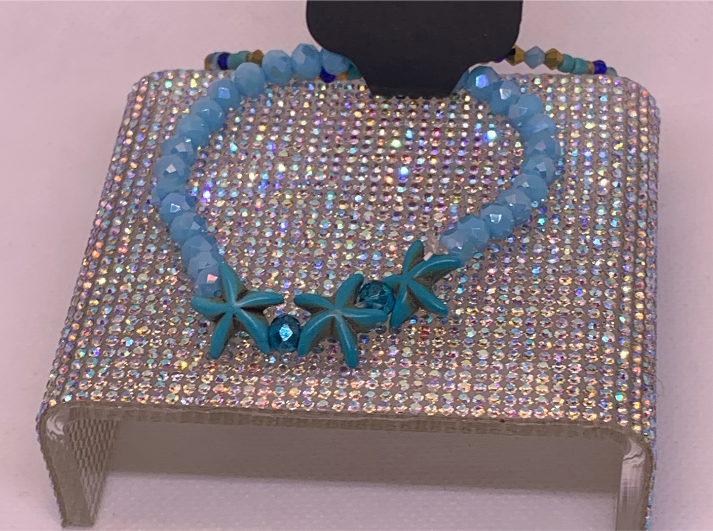 Starfish Double Crystal bracelet brown and TURQUISE