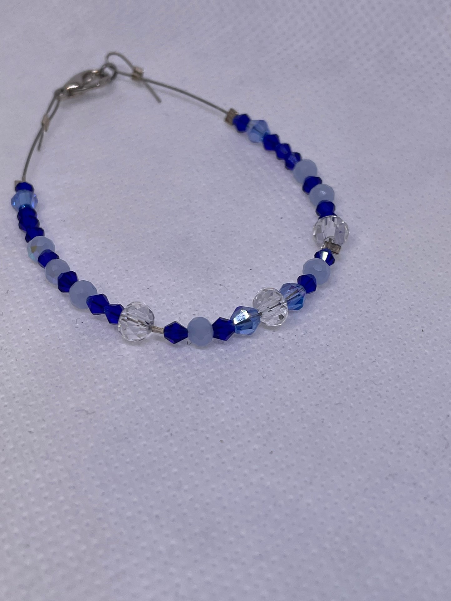 Luxury Blue Crystal Bracelet with Accent Beads