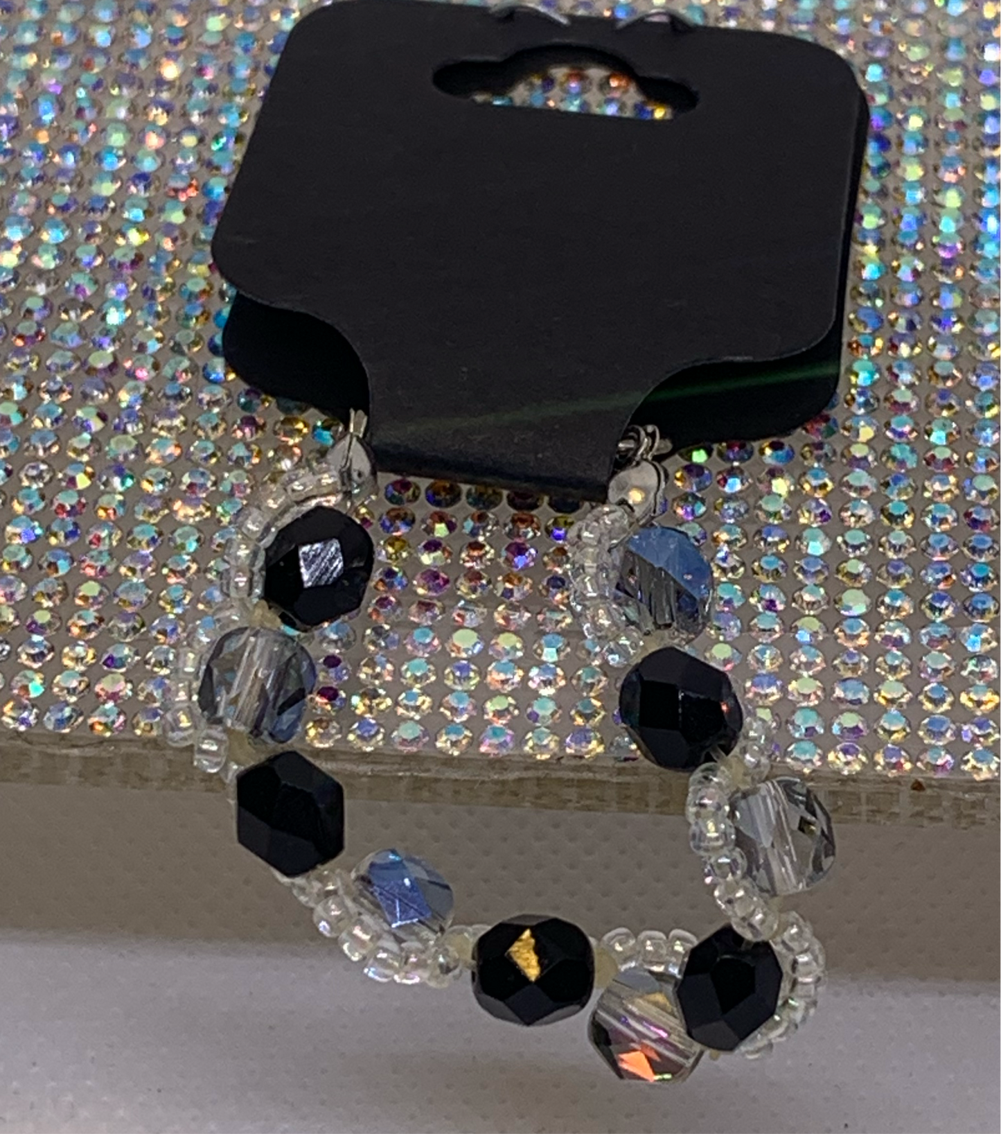 Black and Clear AB Bicone