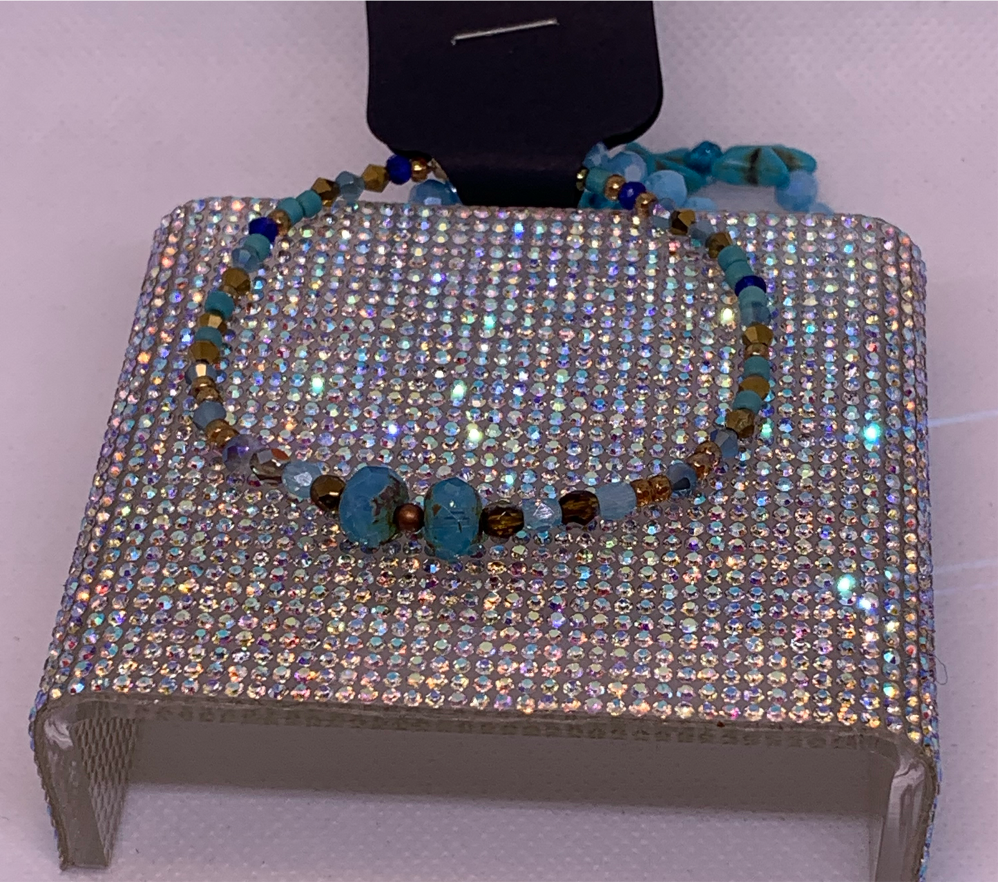 Starfish Double Crystal bracelet brown and TURQUISE