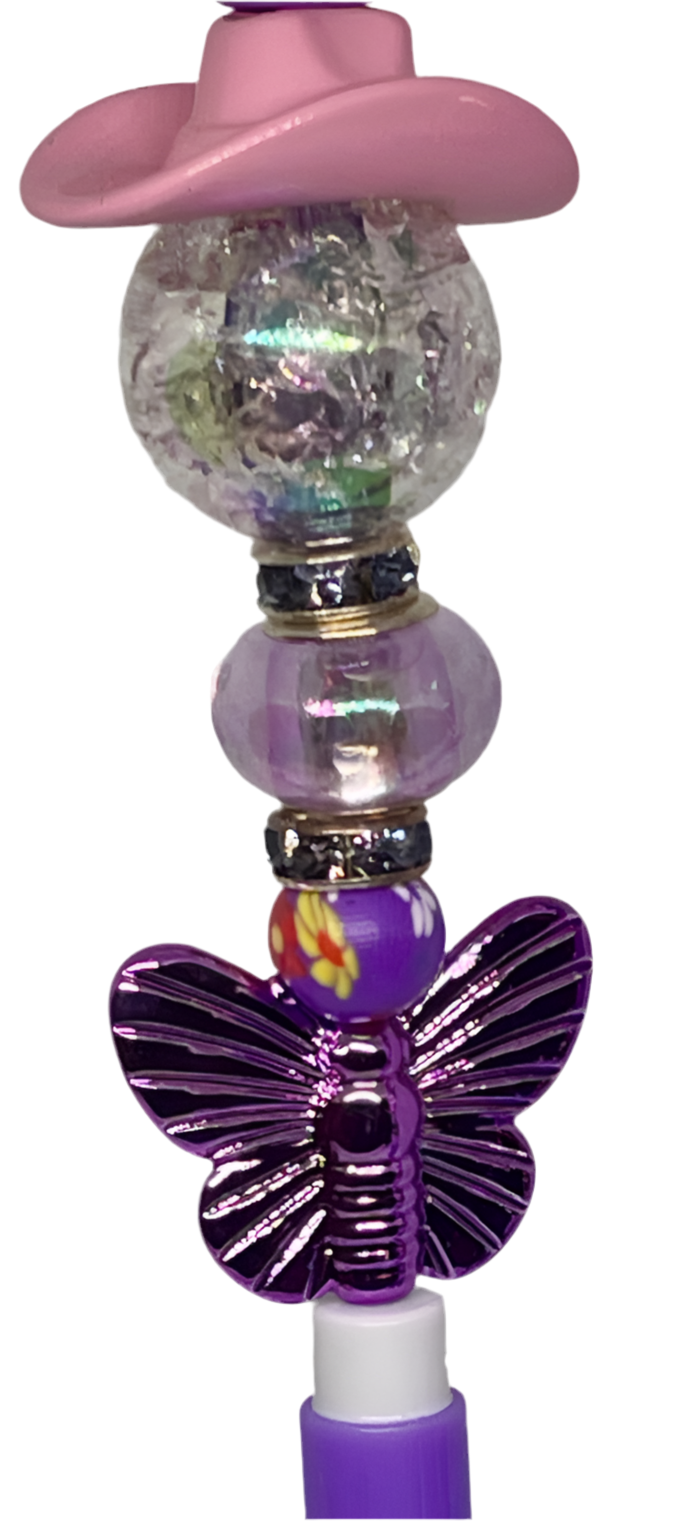 Purple Metallic Butterfly Collection and Cowgirl Mechanical Pencils