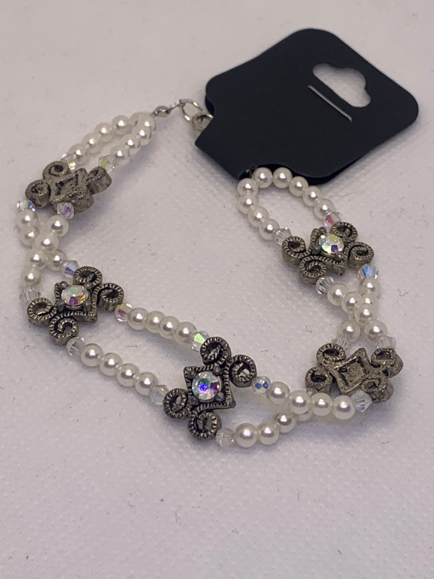 Antique Brace Wide Bracelet Crystal Clasp bracelets fit to size