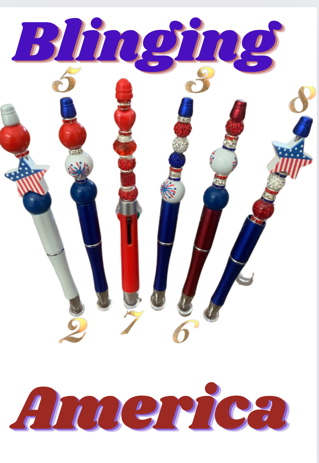 America Blinging: Proud to be an American Bead-able Pens