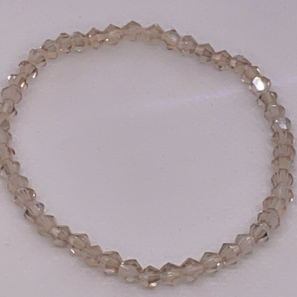 CHAMPAGNE AB BICONE 4mm stretchy Bracelet