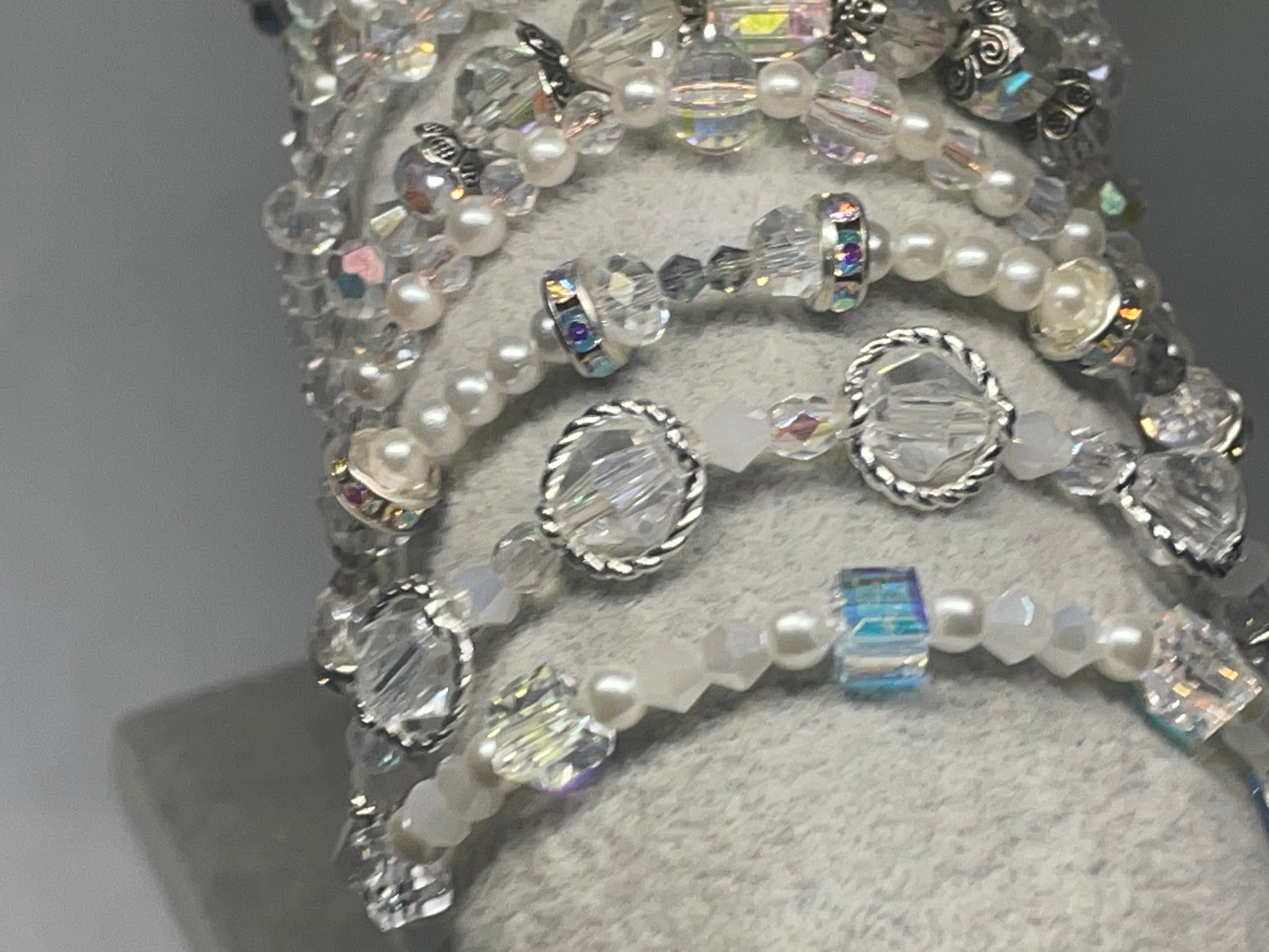 Clear One of a kind Crystal Bracelets 