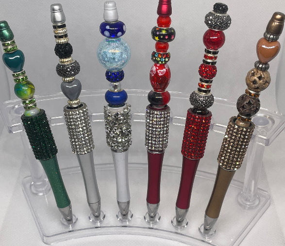 Choose 1 of blinging Pens Green, silver, Blue, Red with multi colors, Red and or Tans Browns your choice of 1