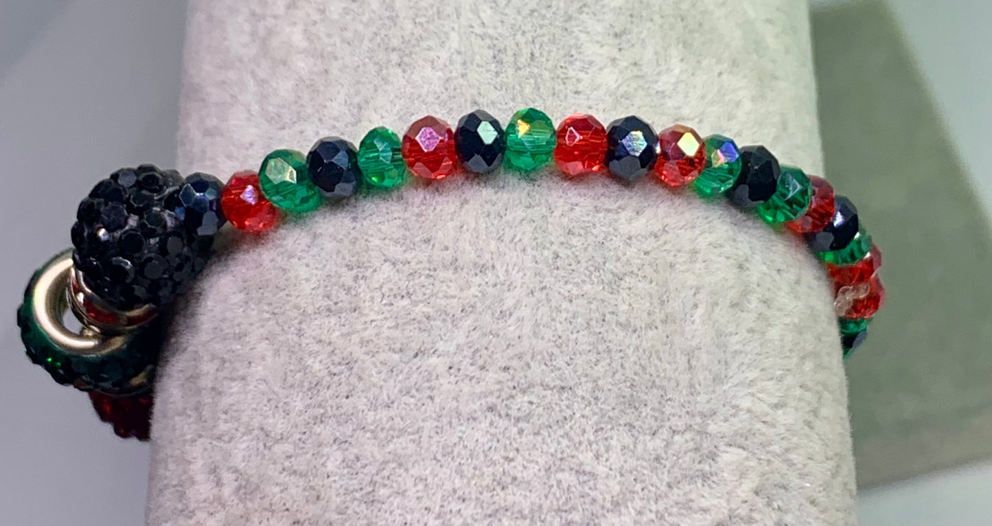 Crystals of the Back side of the Christmas Bangle Crystal Bracelet 