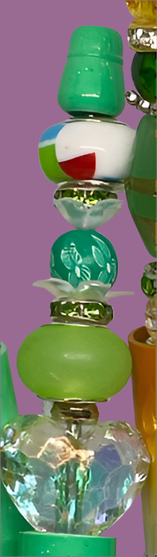 Mint Green Autumn Orange Bead-able Pens