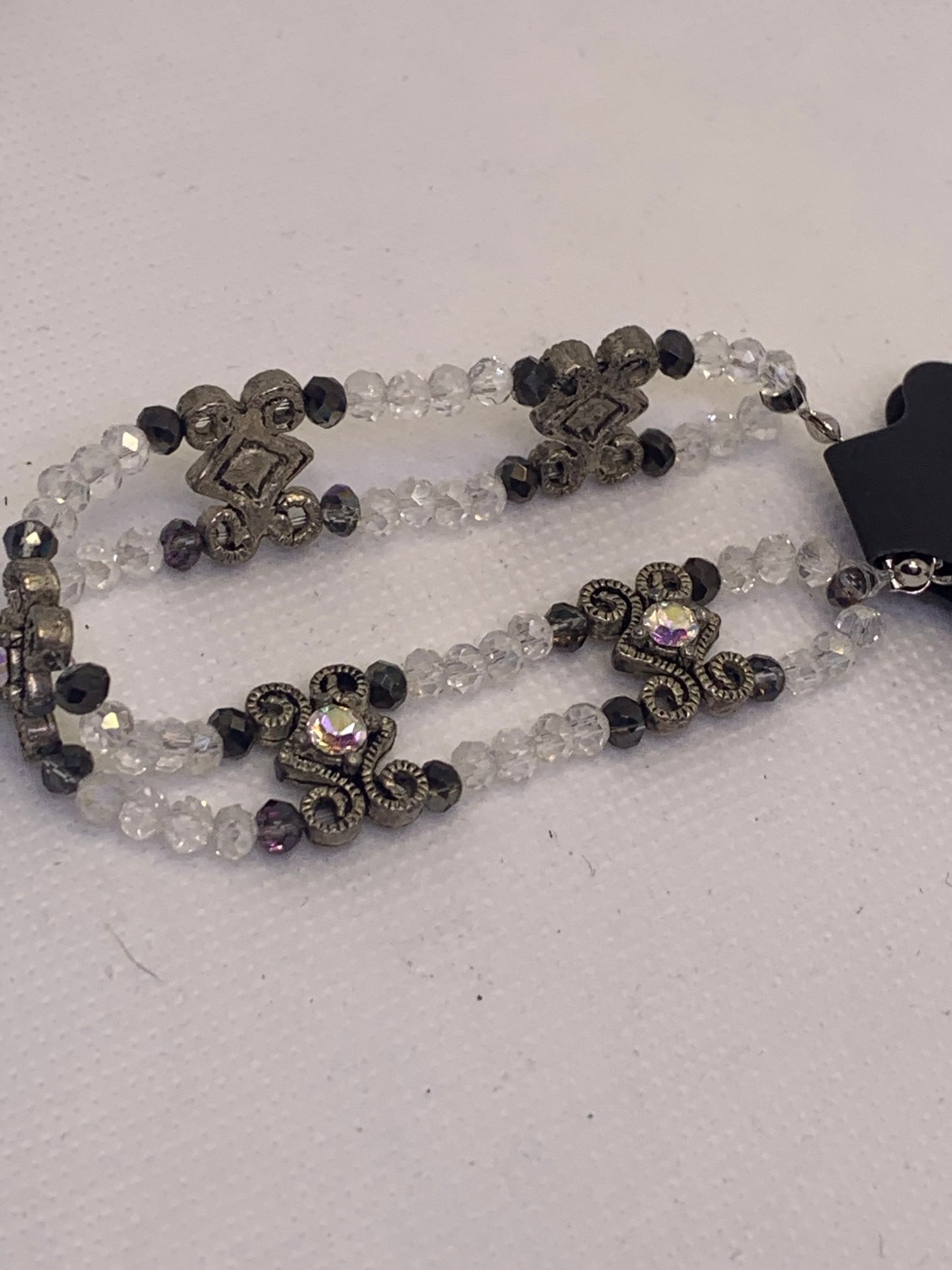 Antique Brace Wide Bracelet Crystal Clasp bracelets fit to size