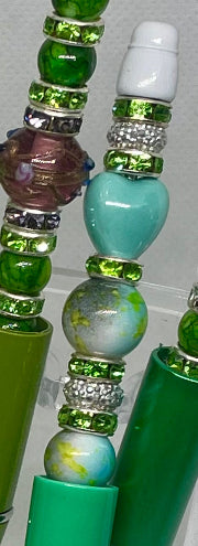Mint Green Autumn Orange Bead-able Pens