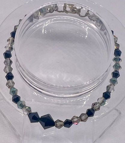 GRAY CRYSTAL AB AND BLACK SHADE MIX 4mm