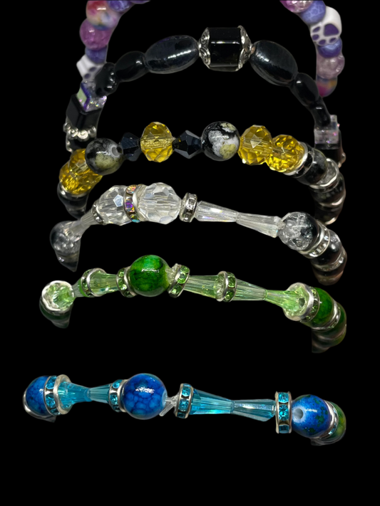 Handmade Crystal Jewelry to Love your choice in colors Black, yellow, white, clear, green, blue and Purple 