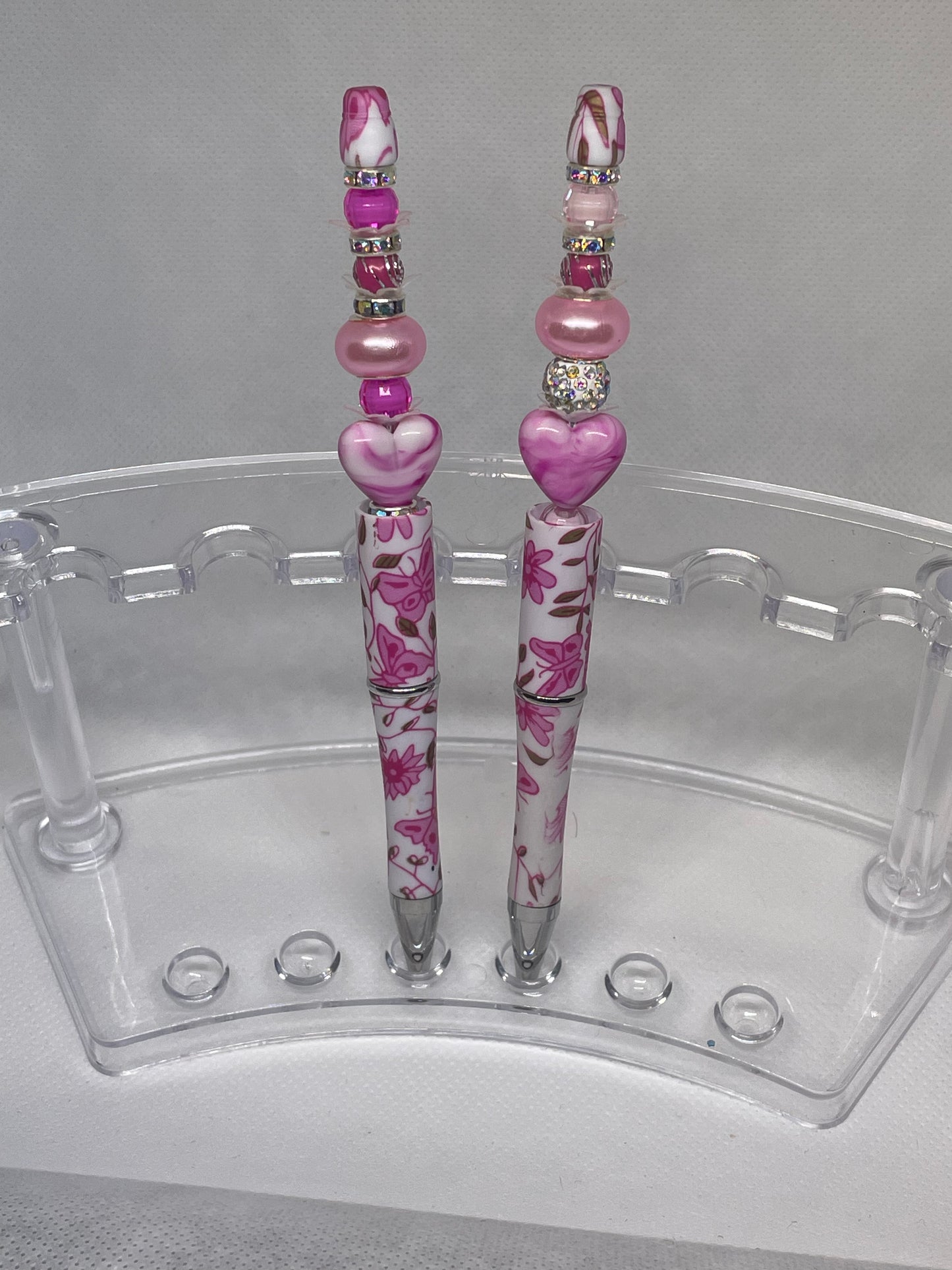 Heart felt Purple Floral bead-able pen