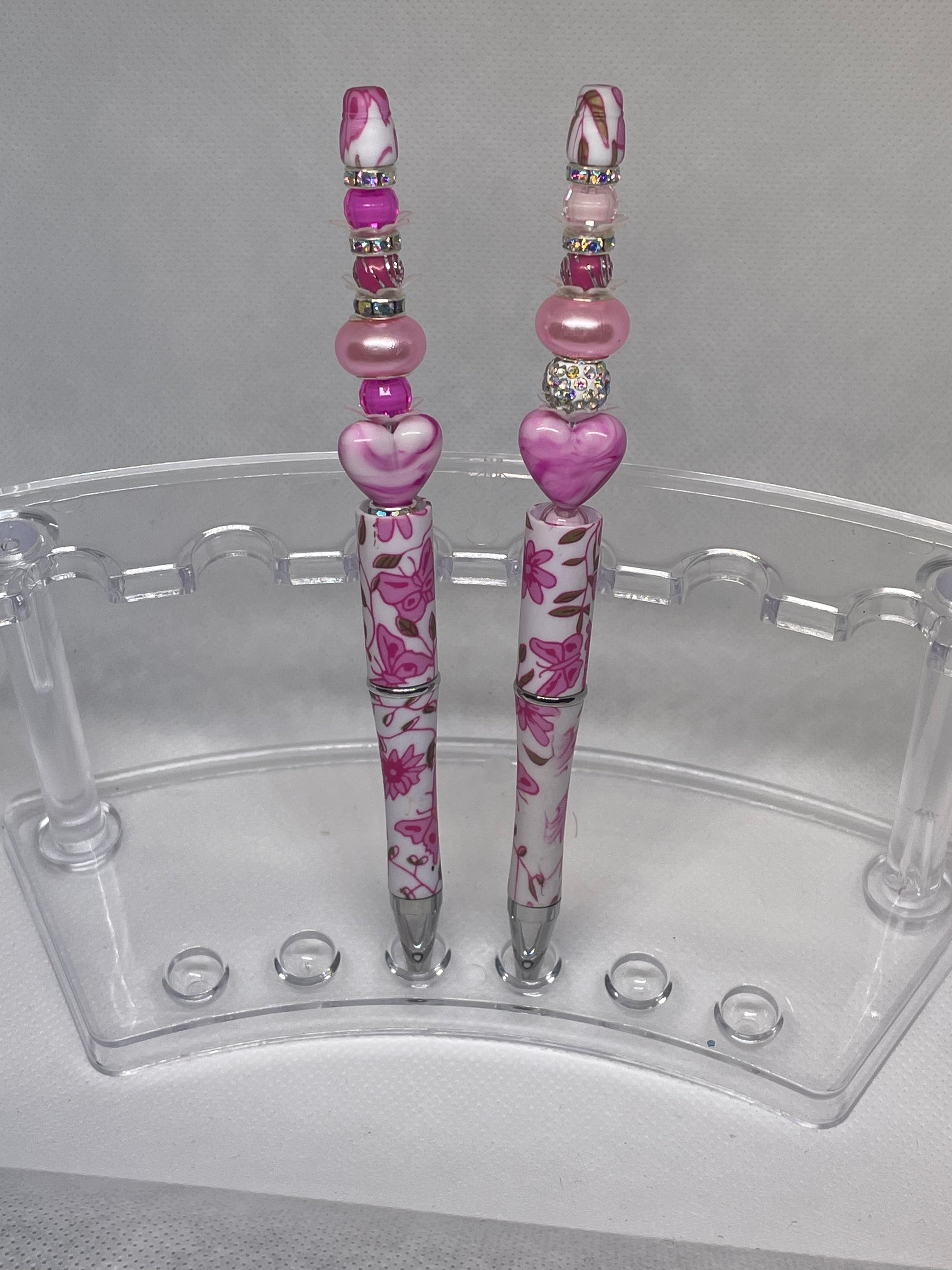 Heart felt Purple Floral bead-able pen