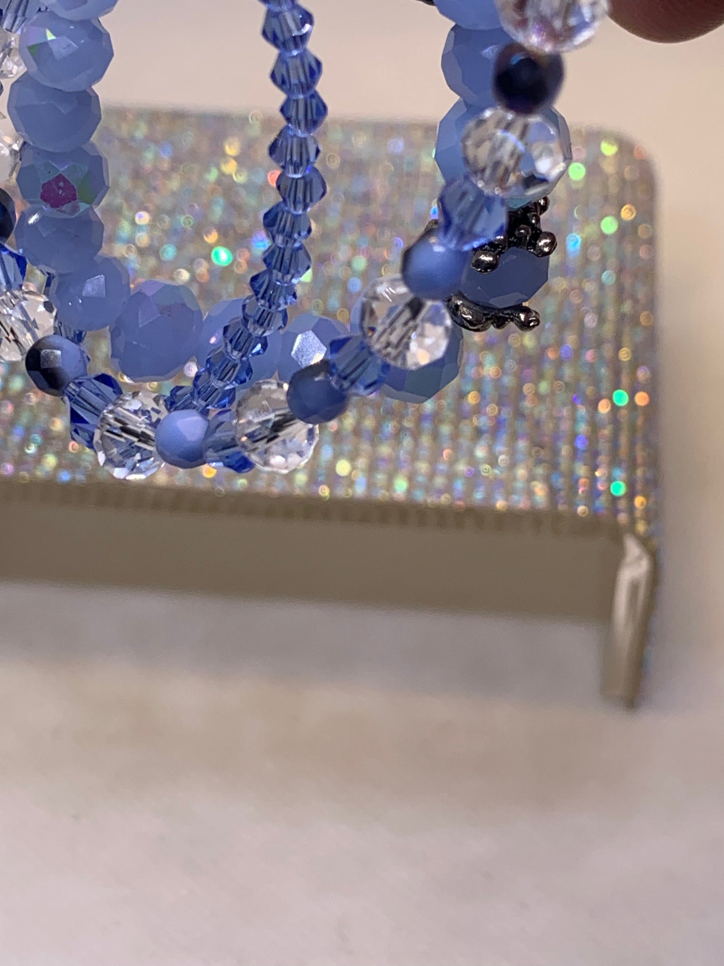 Sparkling Blue crystal AB Sky Blue Bracelets set of 3
