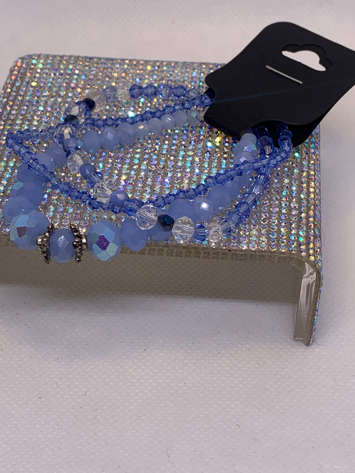Sparkling Blue crystal AB Sky Blue Bracelets set of 3