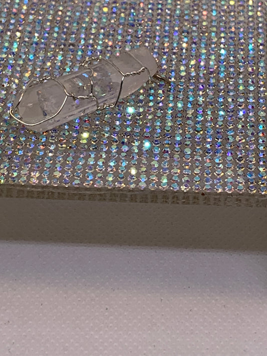 Quartz Pendants- Unique- Wire Art