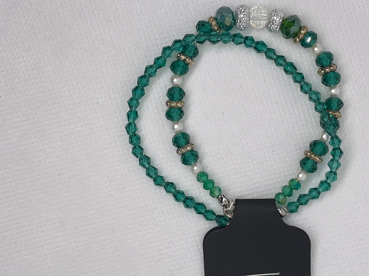 Stylish Green Crystal and Pearl Bracelets - Ideal Gift for Her
