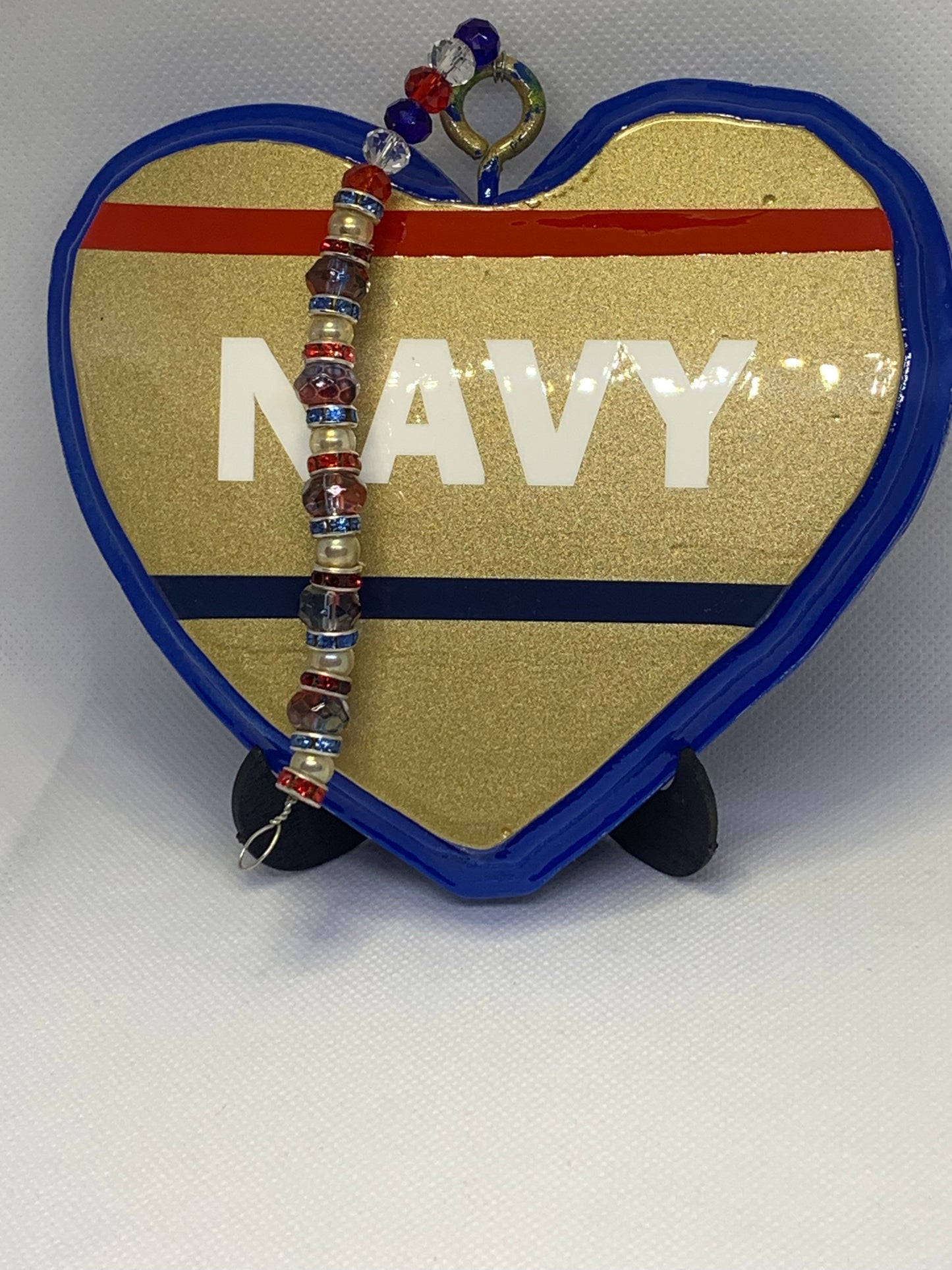 US Service Branches Hand Carved Wood Hearts- - Candi’s Creations