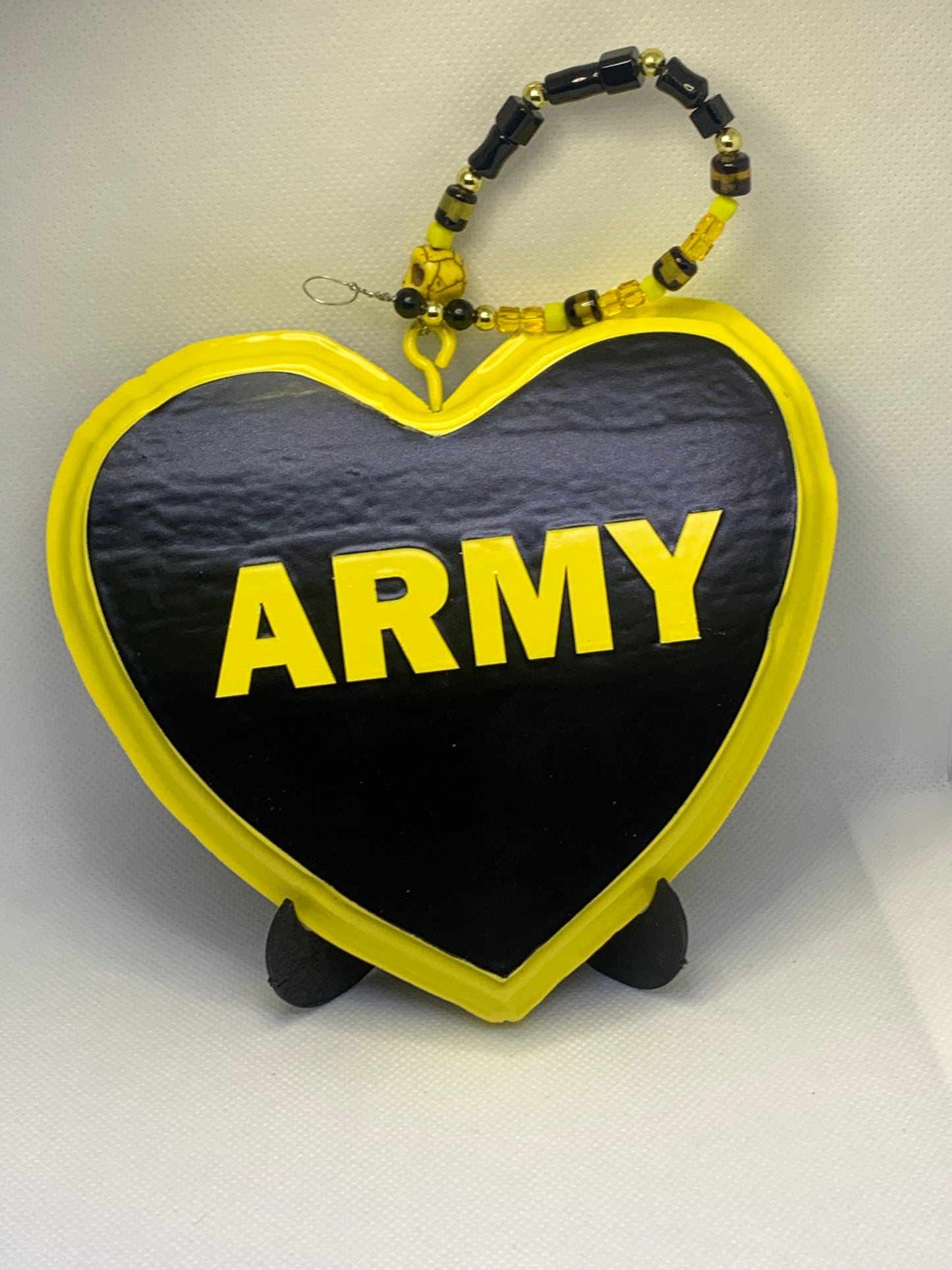 US Service Branches Hand Carved Wood Hearts- - Candi’s Creations