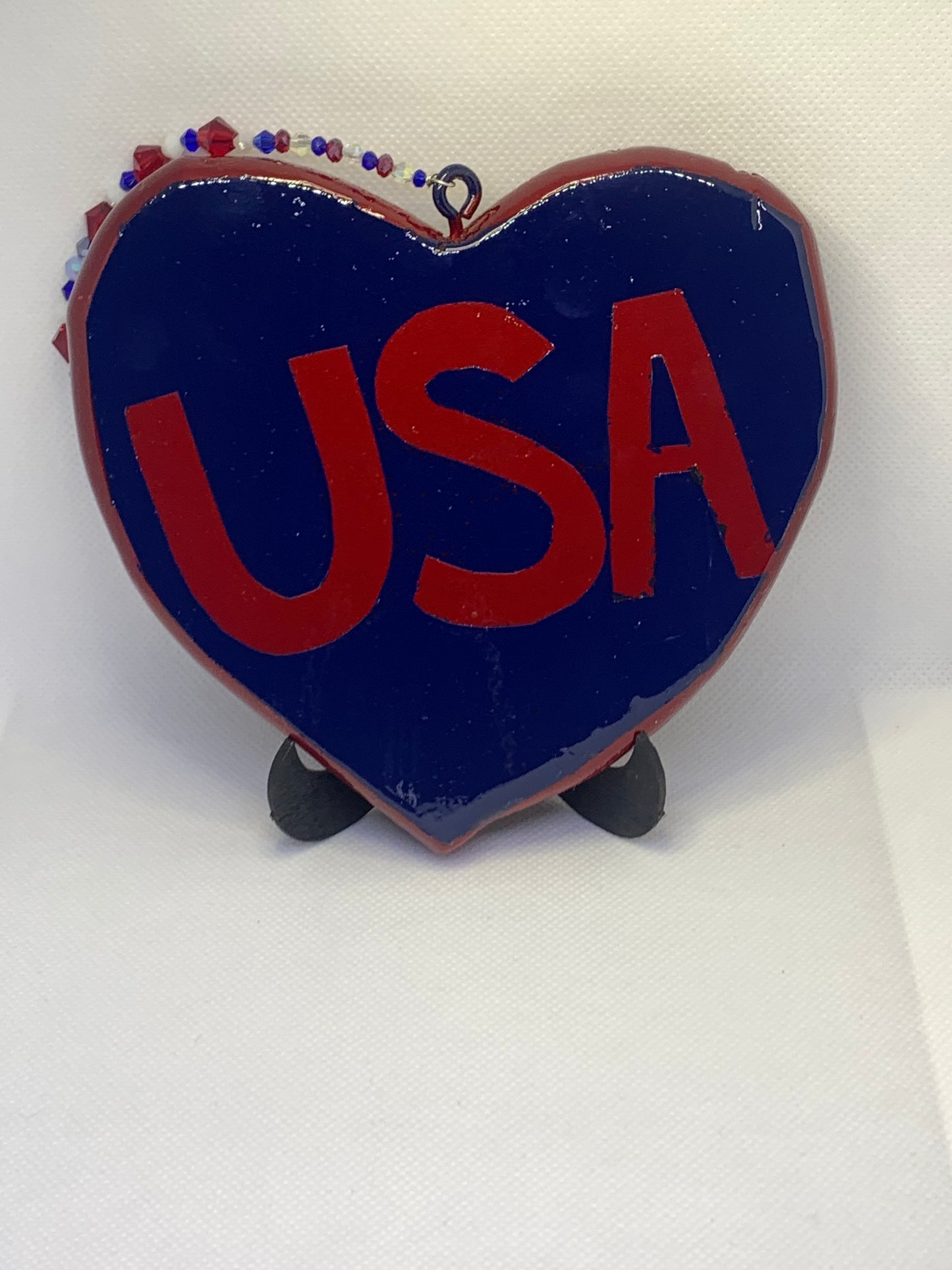 US Service Branches Hand Carved Wood Hearts- - Candi’s Creations