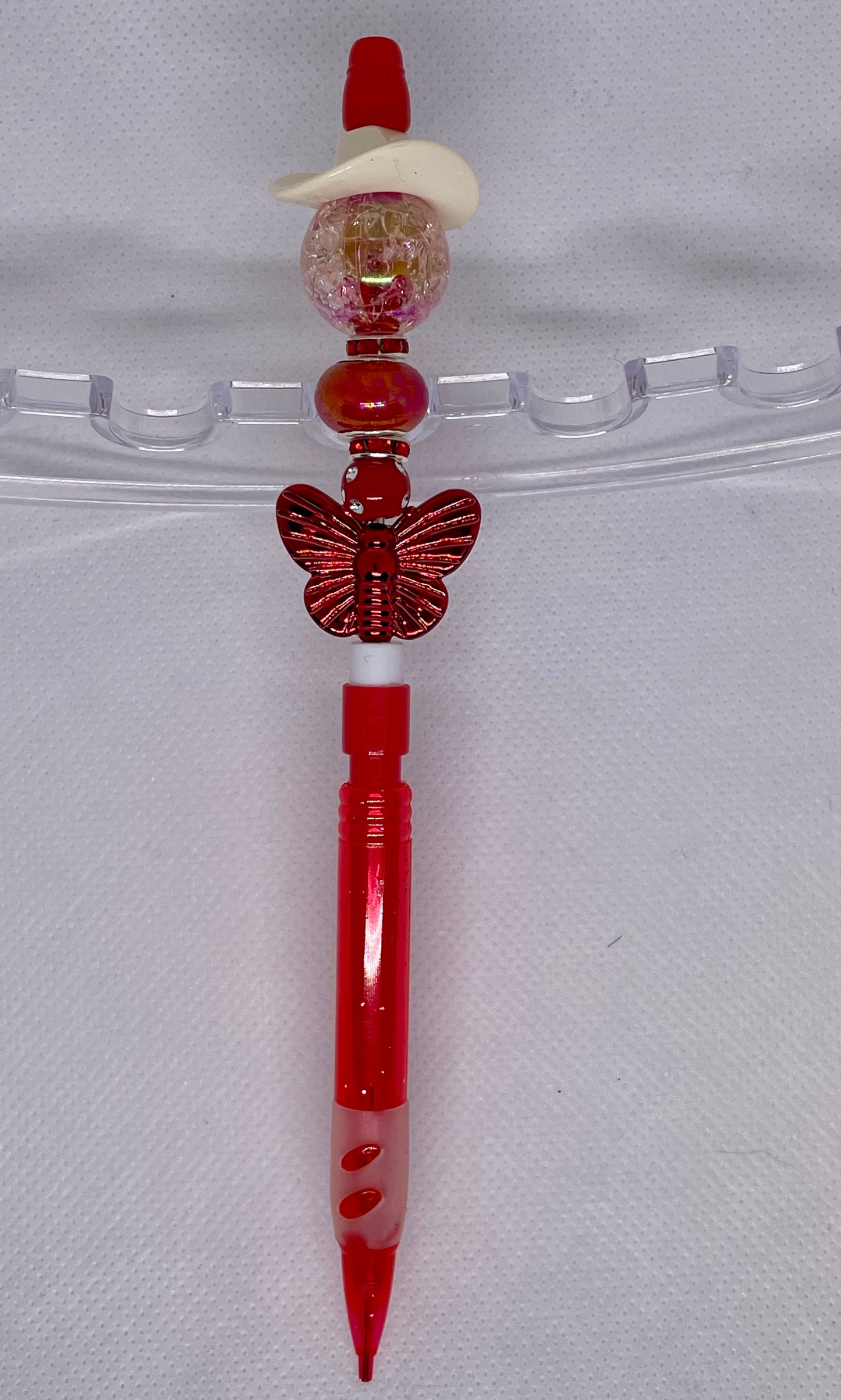 Red Metallic Butterfly Collection and Cowgirl Mechanical Pencils