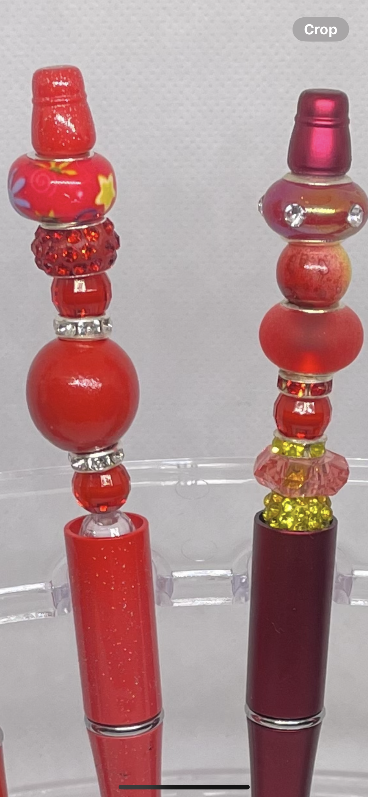 Ruby red beaded pen with shimmering crystals for elegant writing  Ruby red beaded pen with shimmering crystals for elegant writing pens 