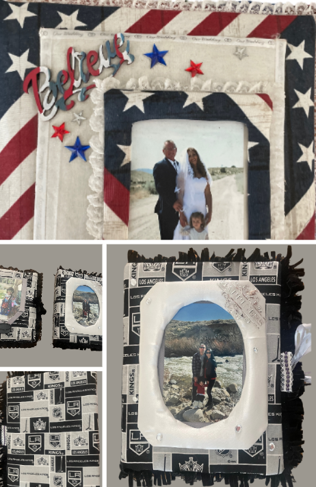 my personal wedding album Red, White and Blue. And Kings NHL I made for a client anything you want ask