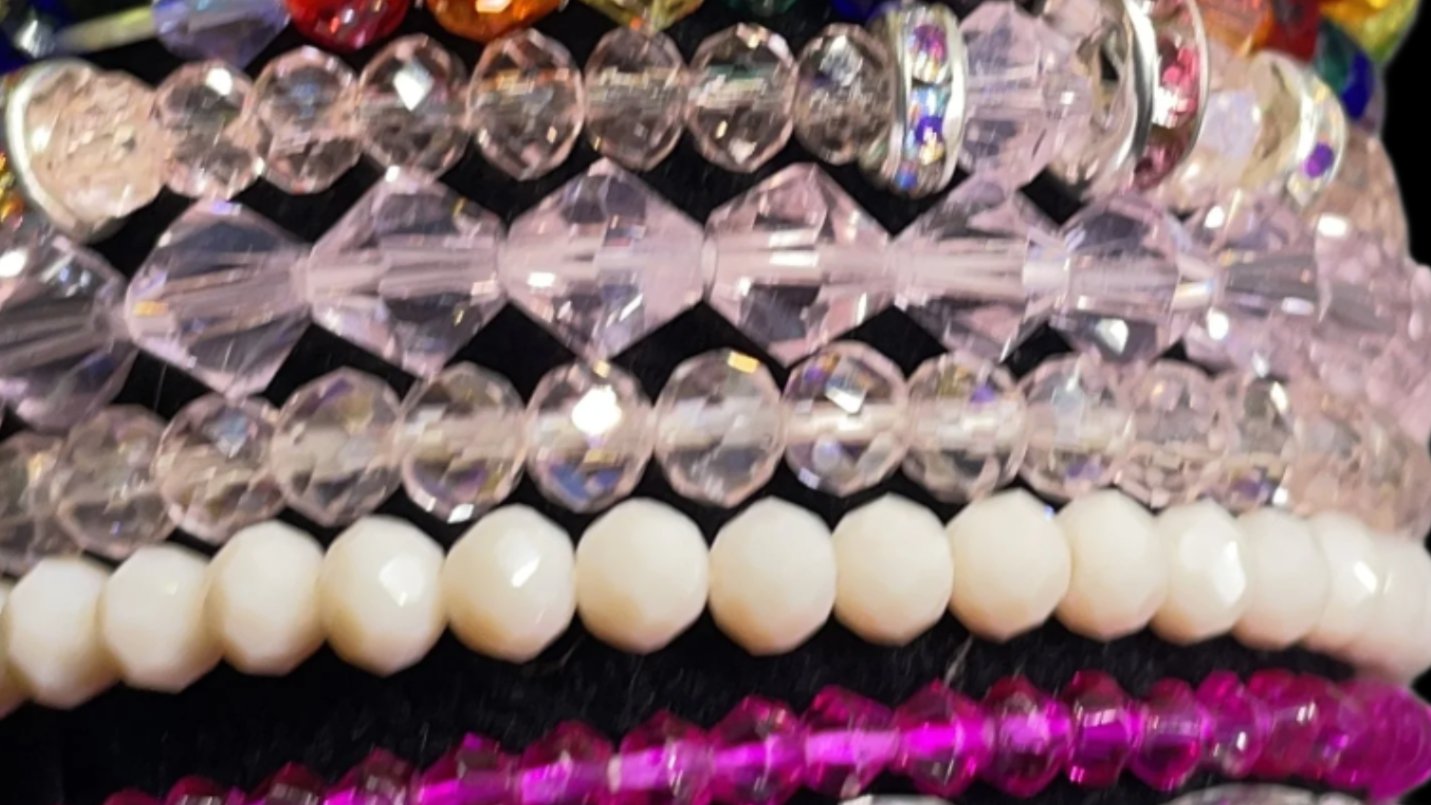 Pink Paradise Crystal Collection 5 shades of pink choose created to orders