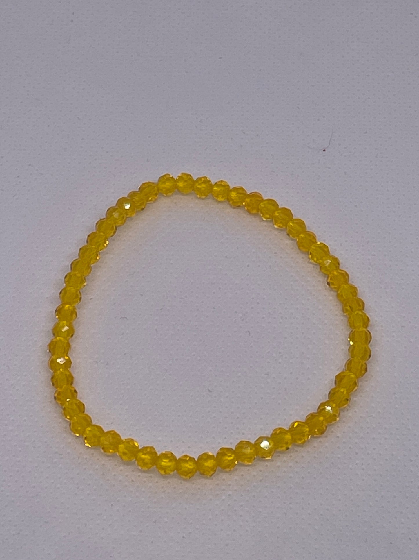 RED ORANGE CLEAR 6mm round 
 stretch bracelets