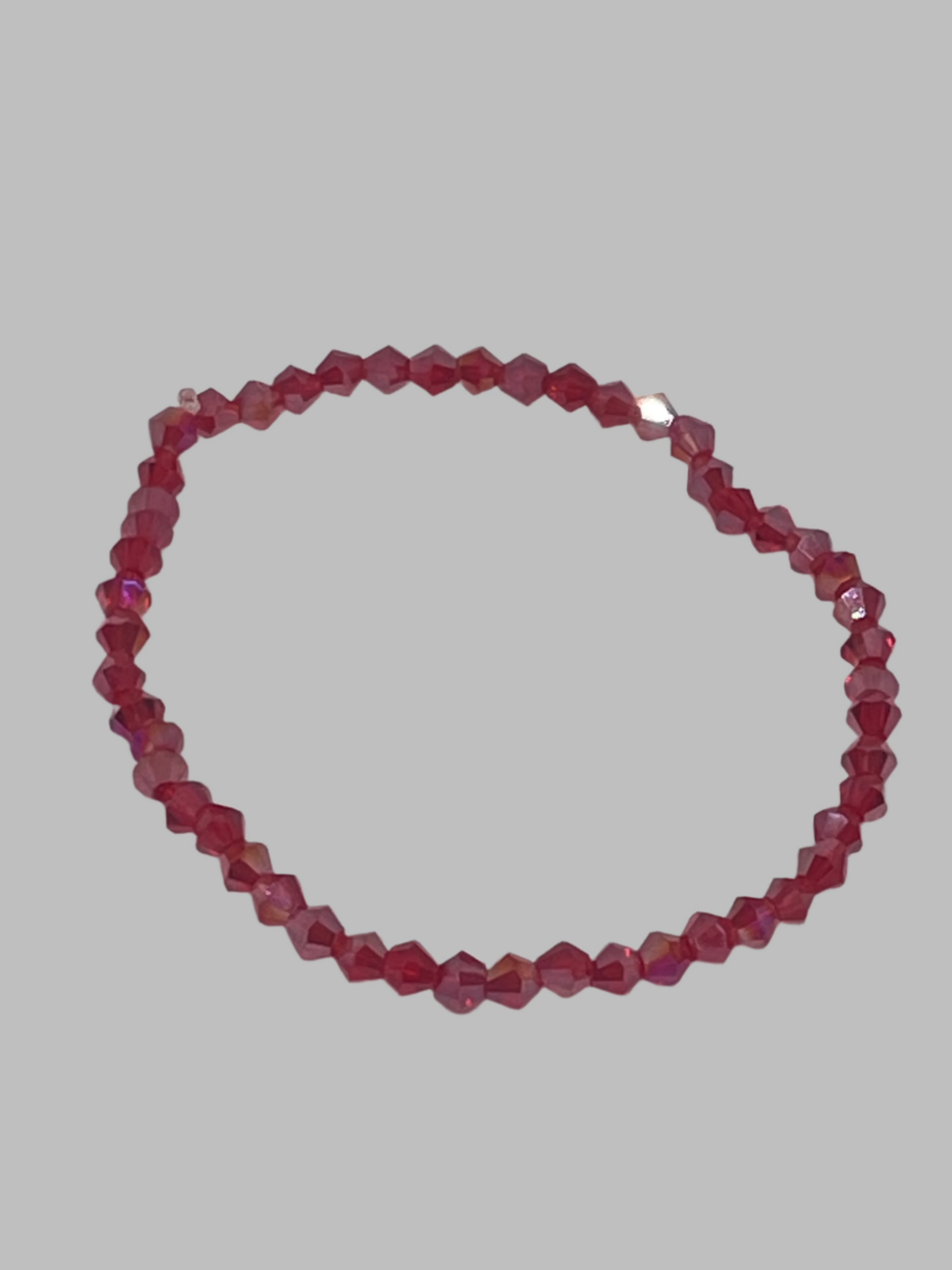 SOLID RED AB BICONE CRYSTAL BRACELET