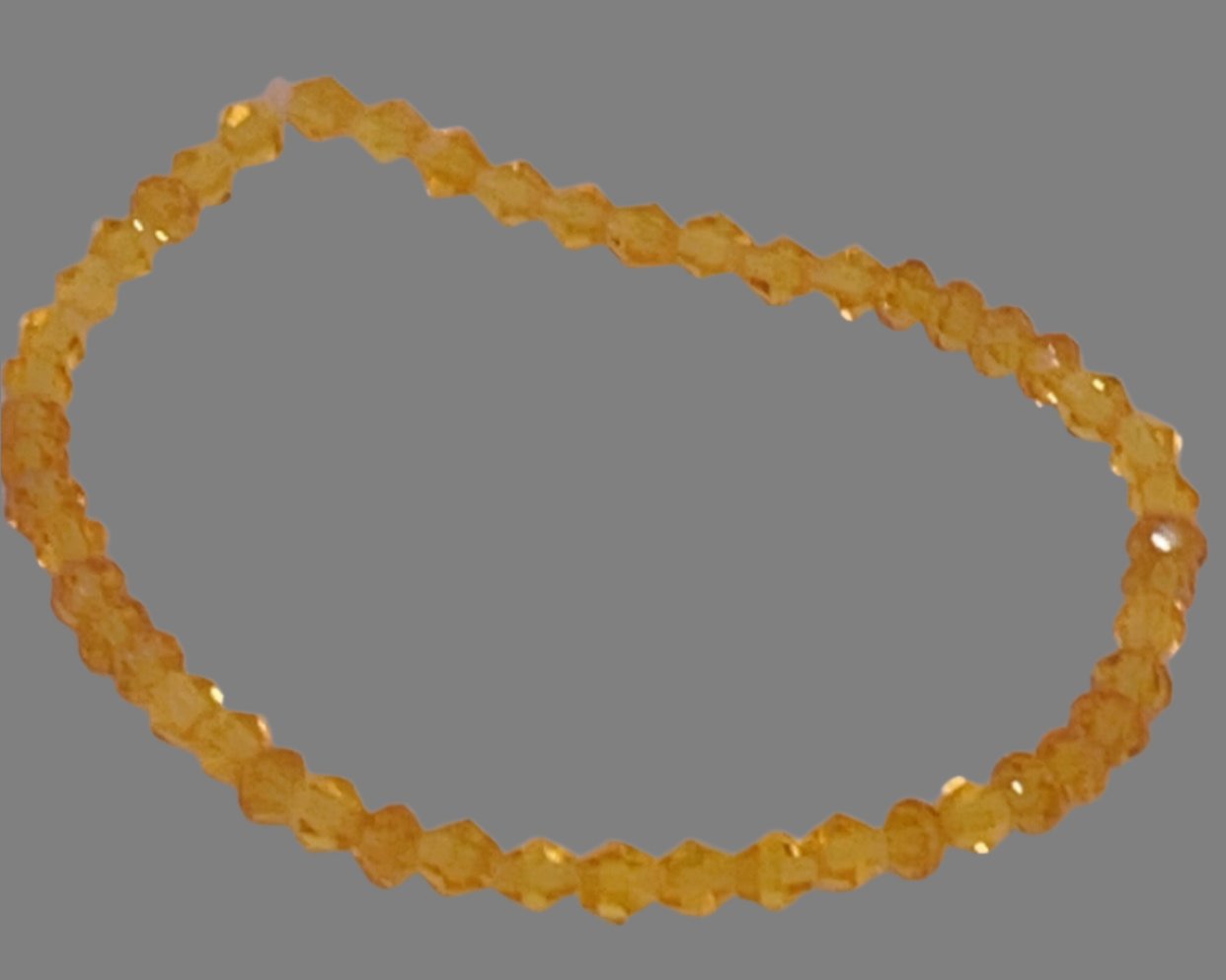 SUNFLOWER YELLOW AB BICONE  4mm stretchy Crystal Bracelet