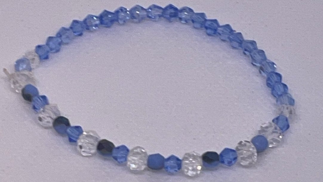 Sparkly Blue Aurora Borealis Crystal Fashion Bracelet