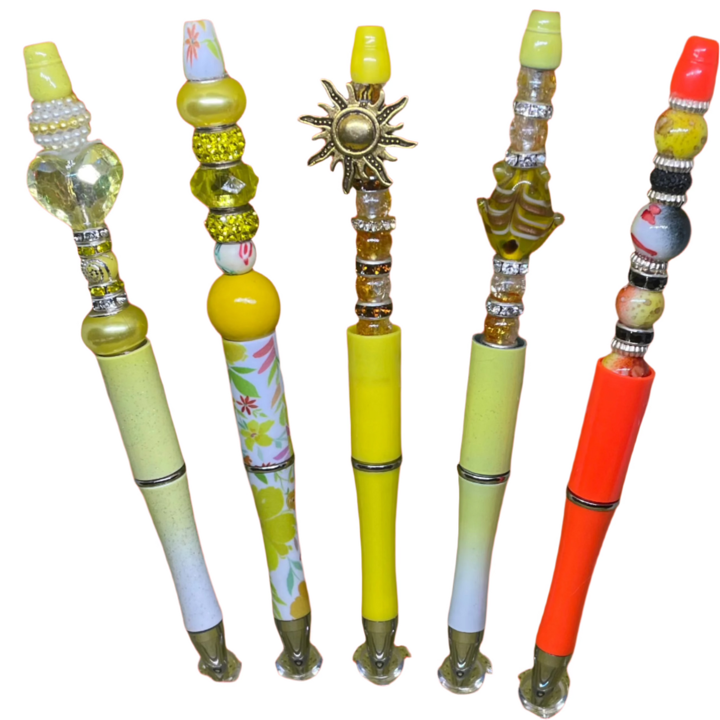 Sunshine Sparkle Beadable Pens - Add Brightness to Your Desk!