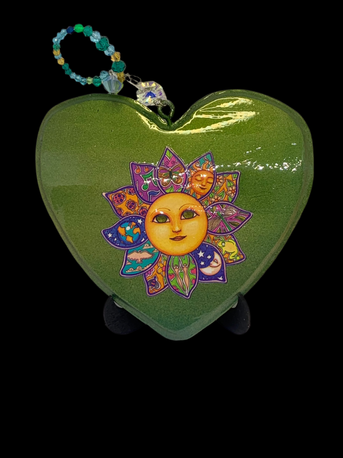 Tribal Sun crystal hook to hang personalize 