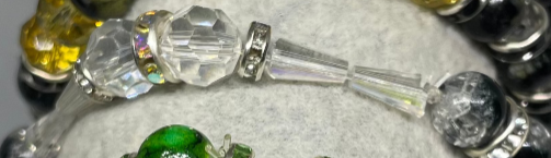 Chunky Bead Crystal Bead and Tie Dye Beaded Bracelets - Candi’s Creations