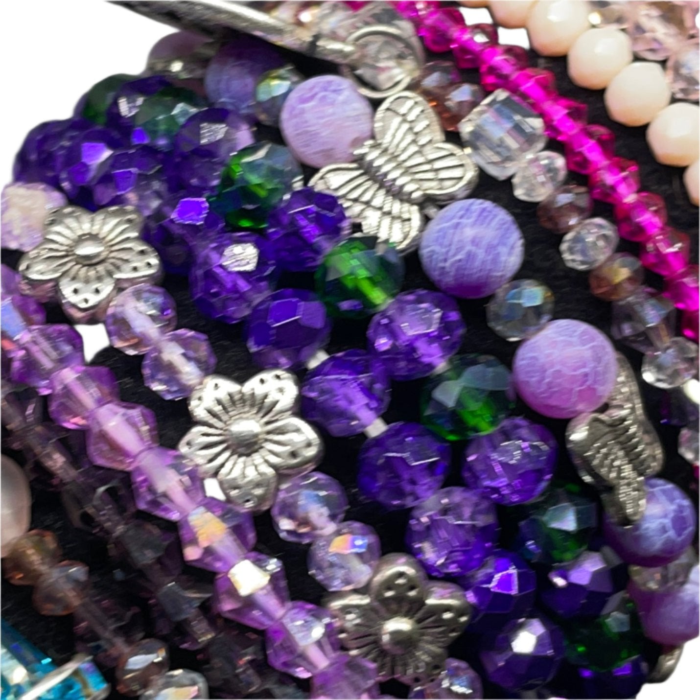 purple tone bracelets
