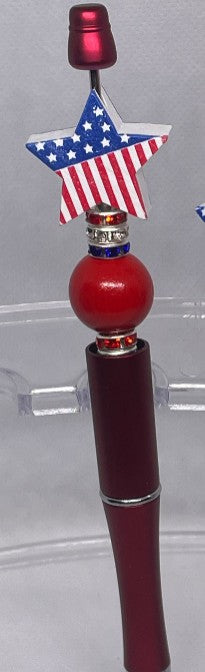 Blinging American Flag Pens- Red, White and Blue