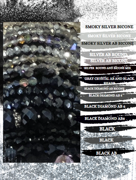 Elegant Black & Silver Beaded Stretchy Crystal Bracelet - Candi’s Creations